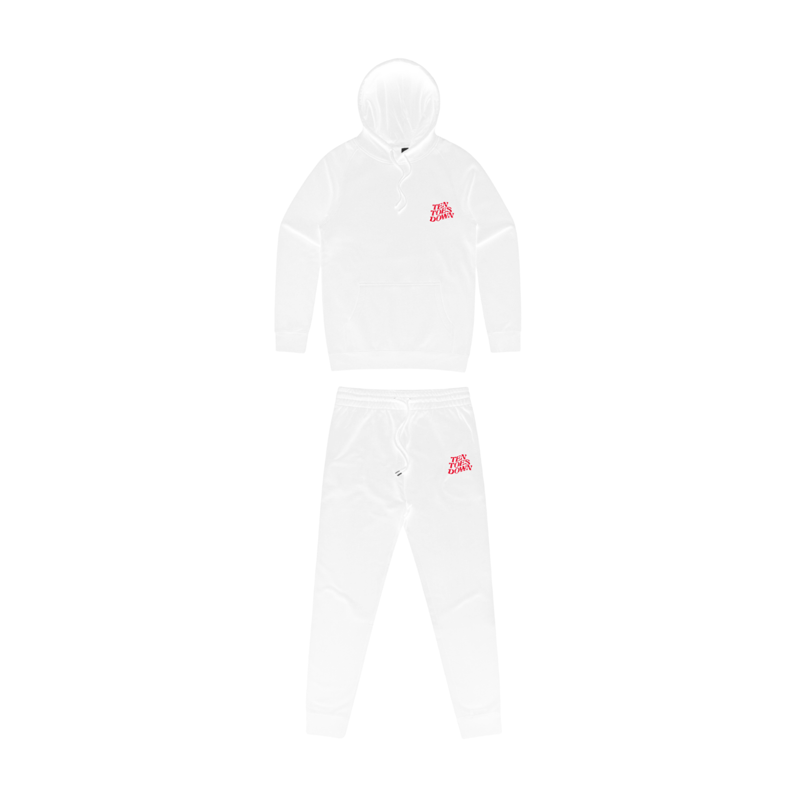 Classic Red Splatter Logo Hoodie + Jogger Set