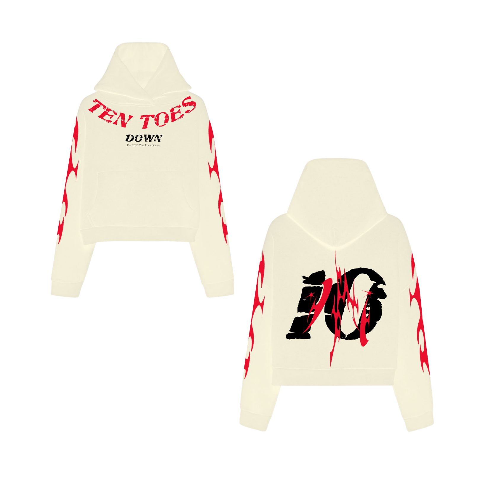 TTD Flame Terry Hoodie (Limited Edition Creme)
