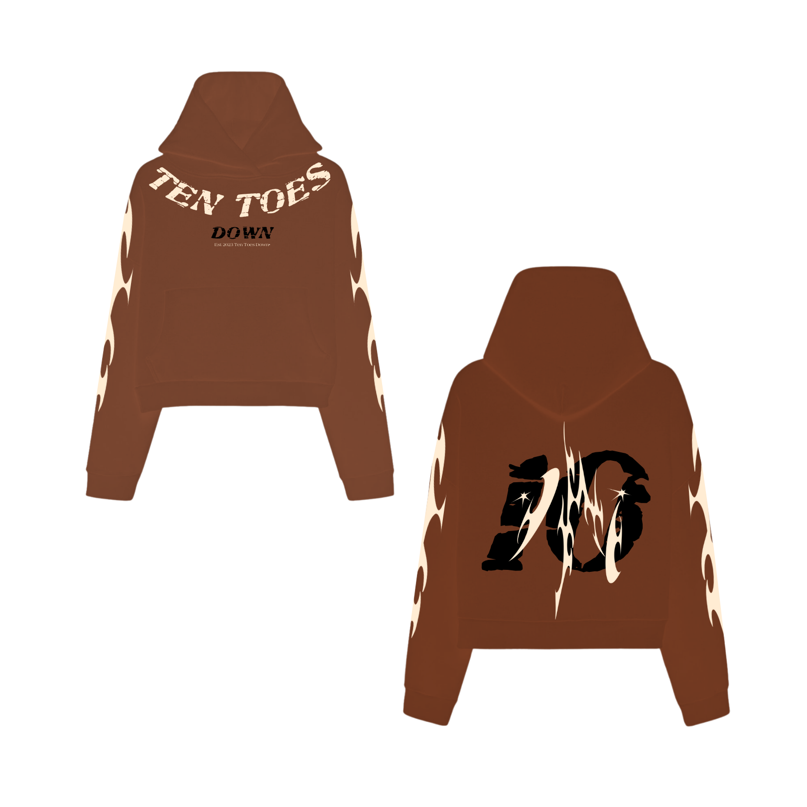 TTD Flame Terry Hoodie (Limited Edition Brown)
